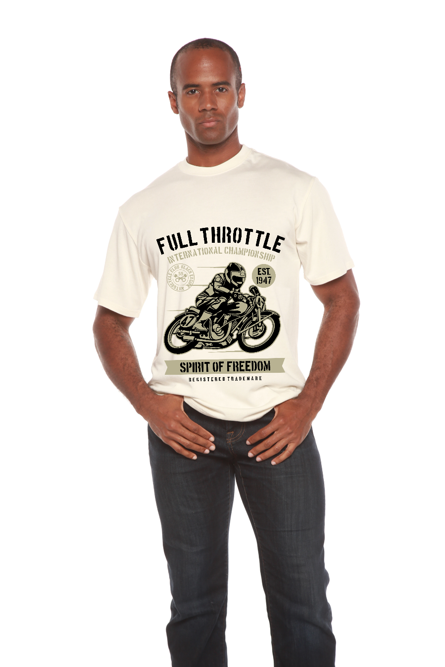 Fuul Throttle Men's Bamboo Viscose/Organic Cotton Short Sleeve Graphic T-Shirt - The7Letter