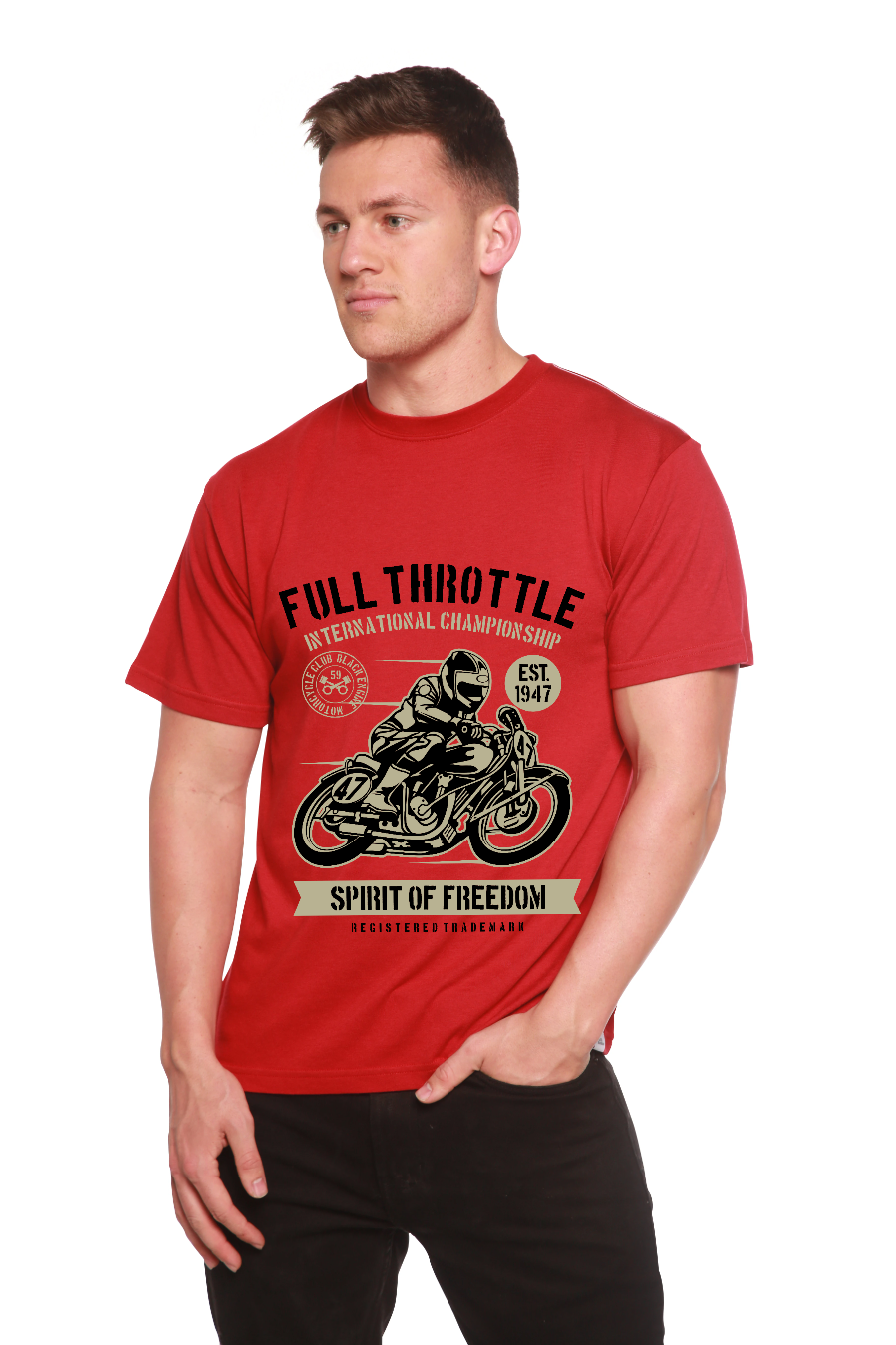 Fuul Throttle Men's Bamboo Viscose/Organic Cotton Short Sleeve Graphic T-Shirt - The7Letter
