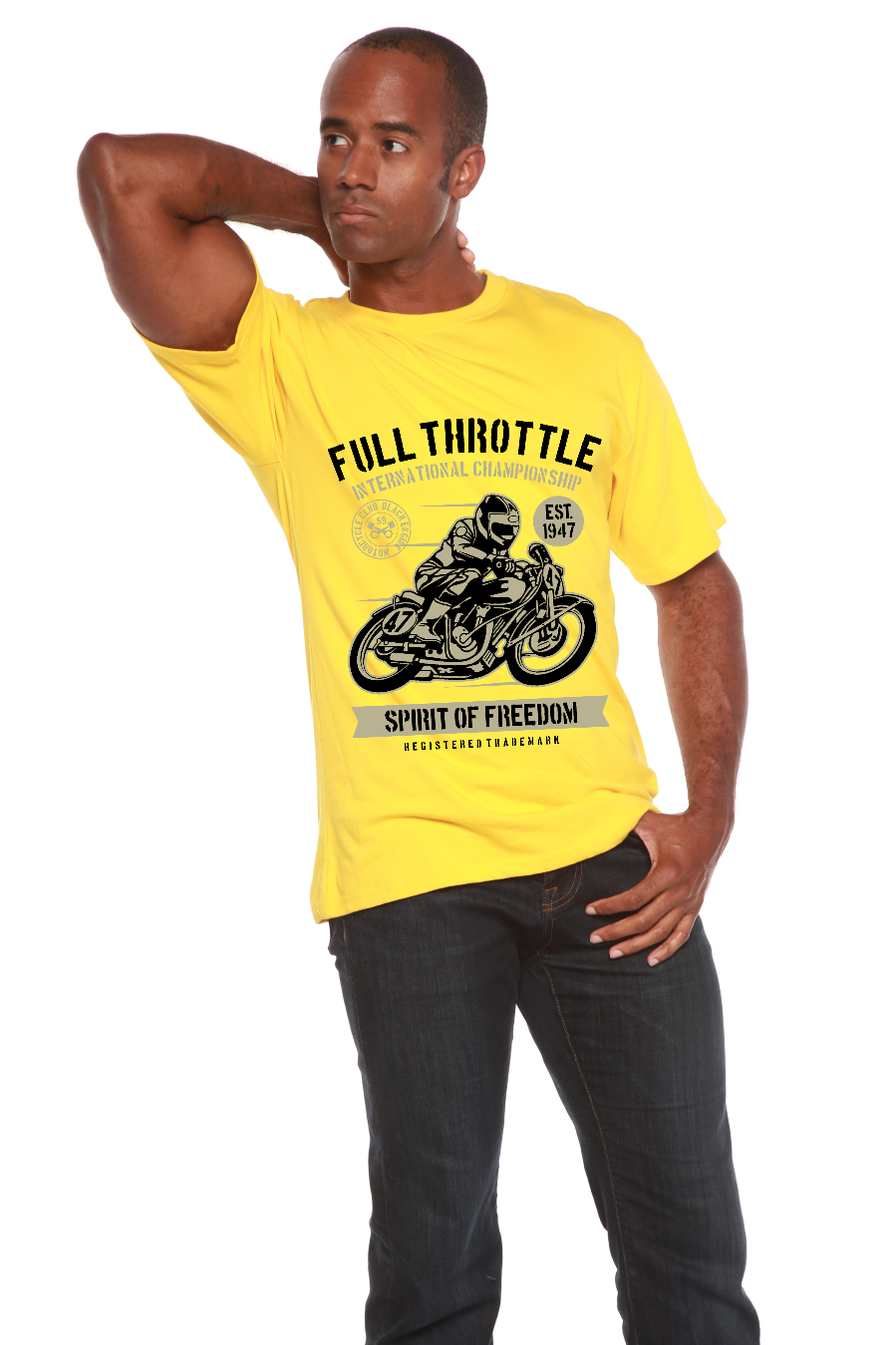 Fuul Throttle Men's Bamboo Viscose/Organic Cotton Short Sleeve Graphic T-Shirt - The7Letter