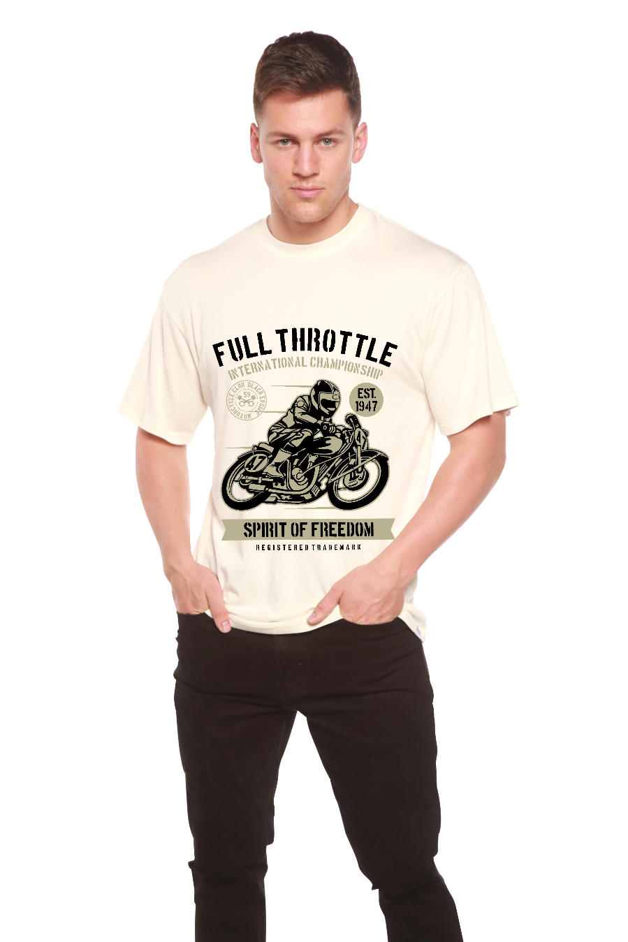 Fuul Throttle Men's Bamboo Viscose/Organic Cotton Short Sleeve Graphic T-Shirt - The7Letter