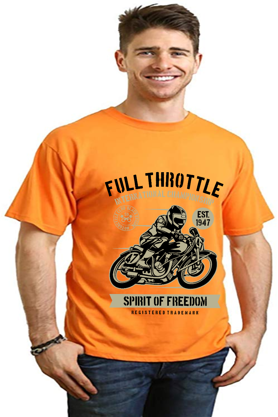 Fuul Throttle Men's Bamboo Viscose/Organic Cotton Short Sleeve Graphic T-Shirt - The7Letter
