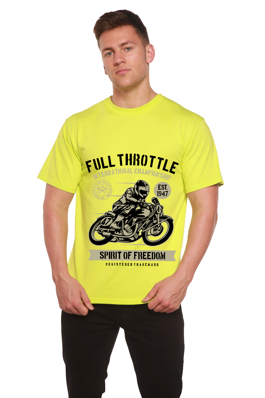 Fuul Throttle Men's Bamboo Viscose/Organic Cotton Short Sleeve Graphic T-Shirt - The7Letter