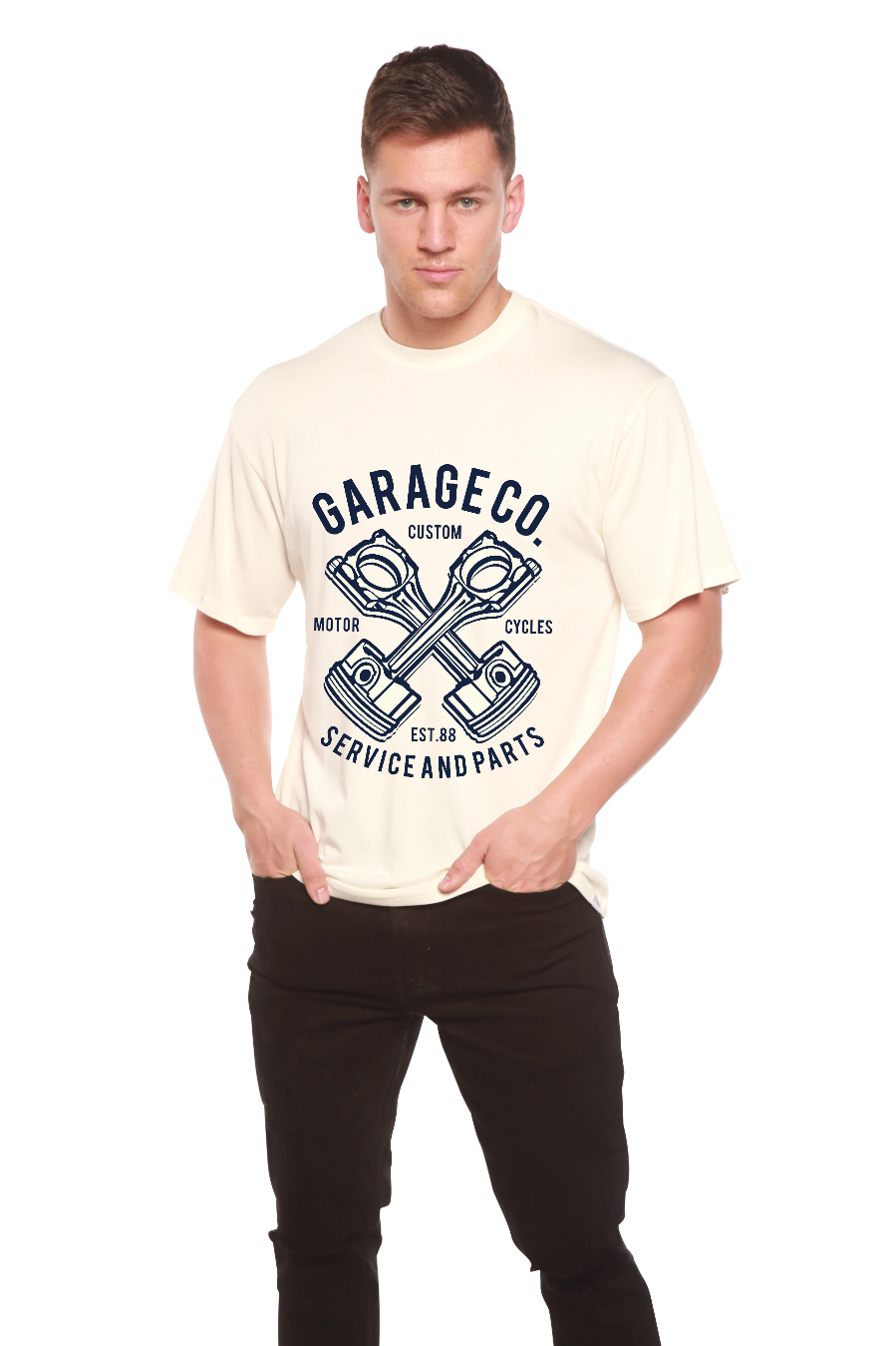 Garage Co Men's Bamboo Viscose/Organic Cotton Short Sleeve Graphic T-Shirt - The7Letter