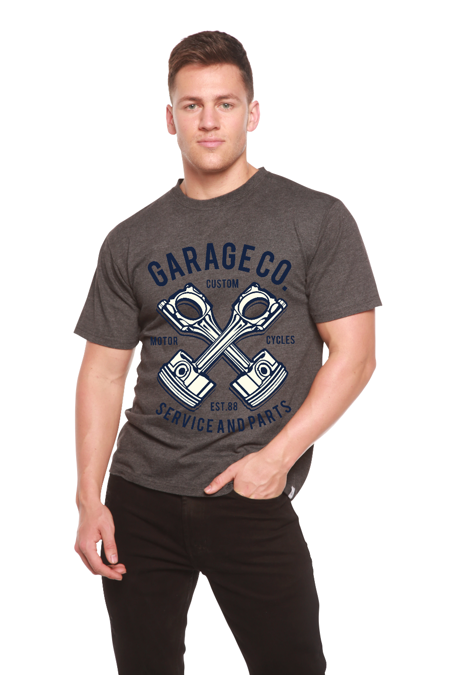 Garage Co Men's Bamboo Viscose/Organic Cotton Short Sleeve Graphic T-Shirt - The7Letter