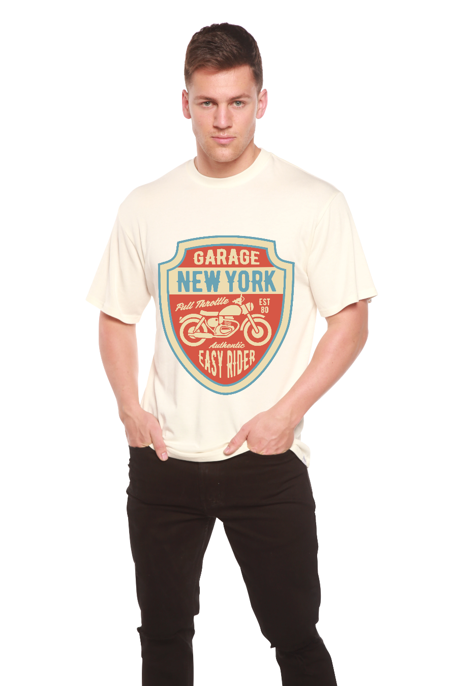 Garage New York Men's Bamboo Viscose/Organic Cotton Short Sleeve Graphic T-Shirt - The7Letter