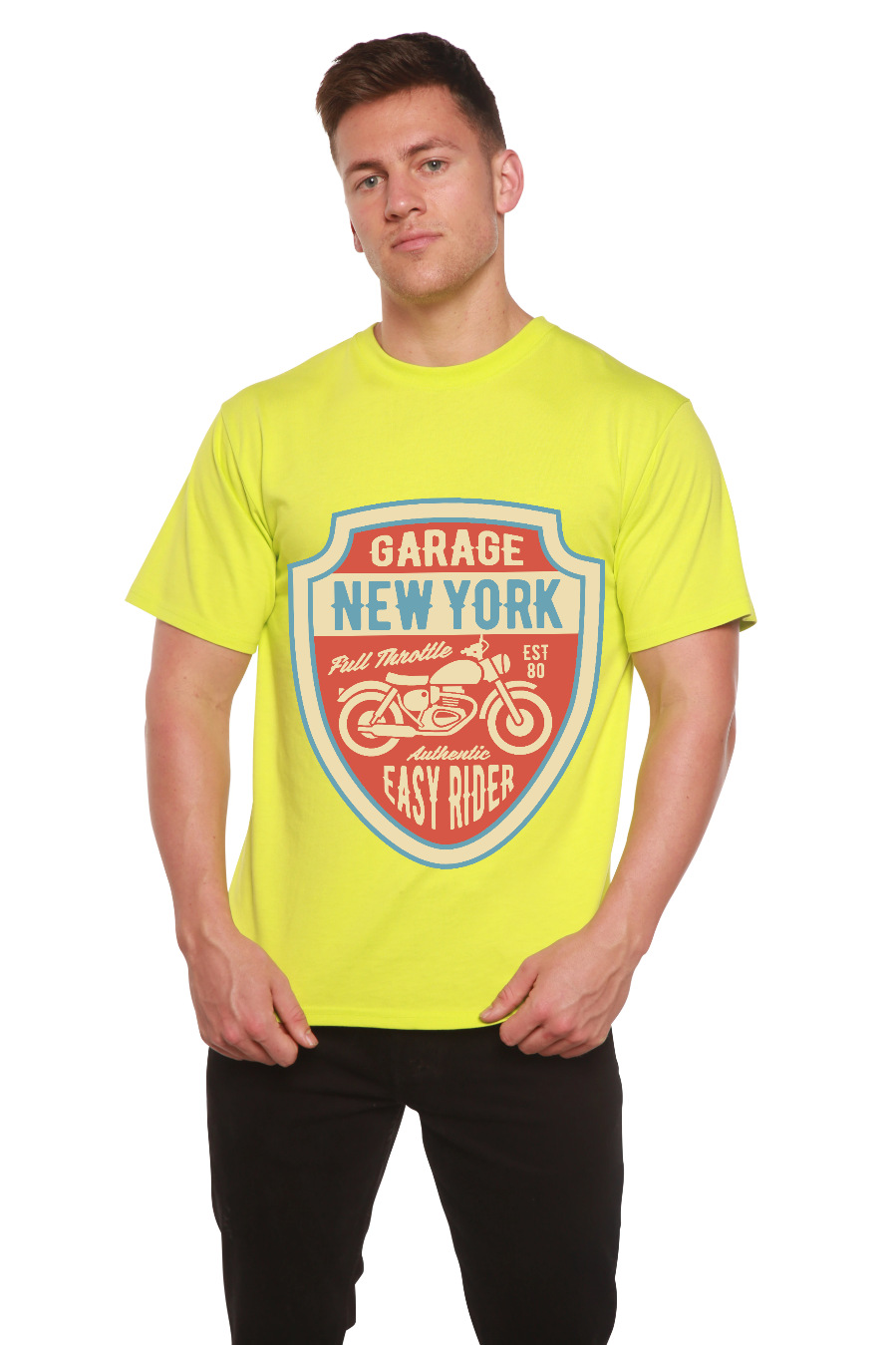 Garage New York Men's Bamboo Viscose/Organic Cotton Short Sleeve Graphic T-Shirt - The7Letter