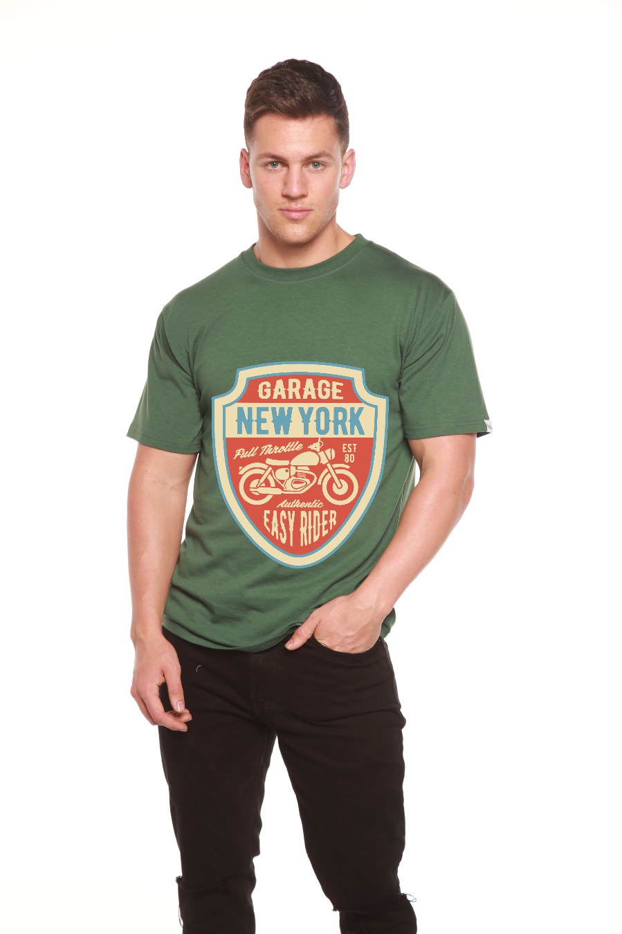 Garage New York Men's Bamboo Viscose/Organic Cotton Short Sleeve Graphic T-Shirt - The7Letter
