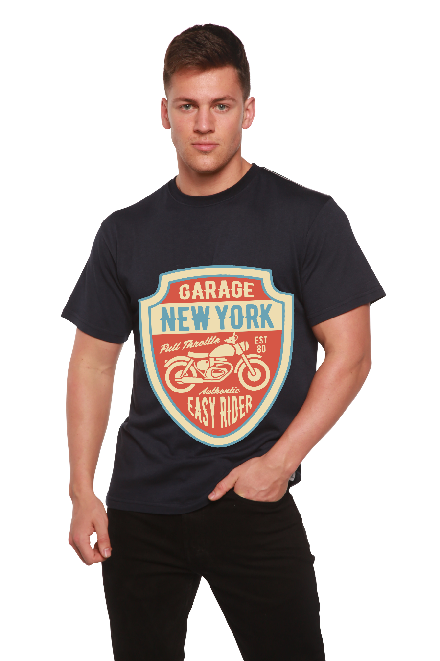 Garage New York Men's Bamboo Viscose/Organic Cotton Short Sleeve Graphic T-Shirt - The7Letter