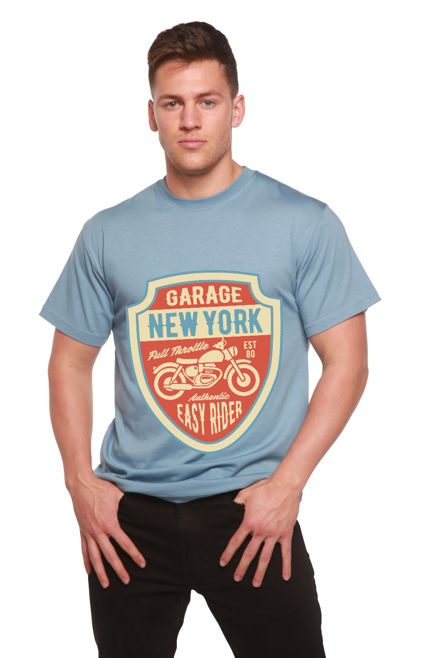 Garage New York Men's Bamboo Viscose/Organic Cotton Short Sleeve Graphic T-Shirt - The7Letter