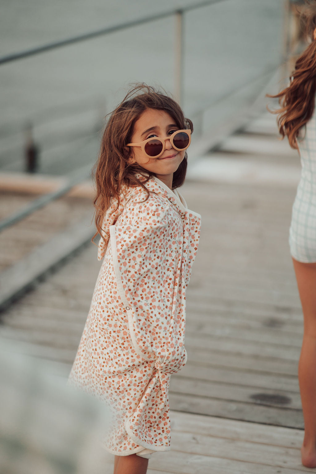 Bathing  Towel Poncho | Organic Cotton - Sunset Meadow - The7Letter