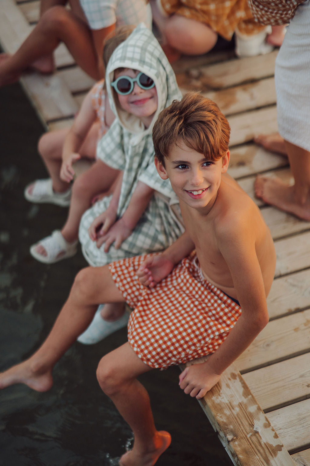 Swim Trunks | UPF + Recycled - Sienna Gingham - The7Letter