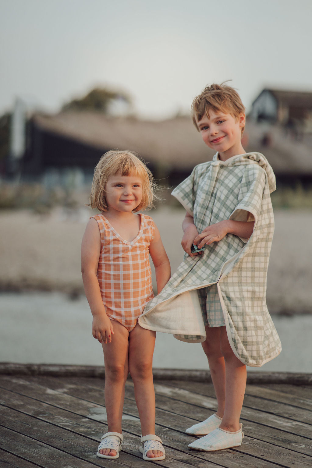 Swim Trunks | UPF + Recycled - Fern Plaid - The7Letter