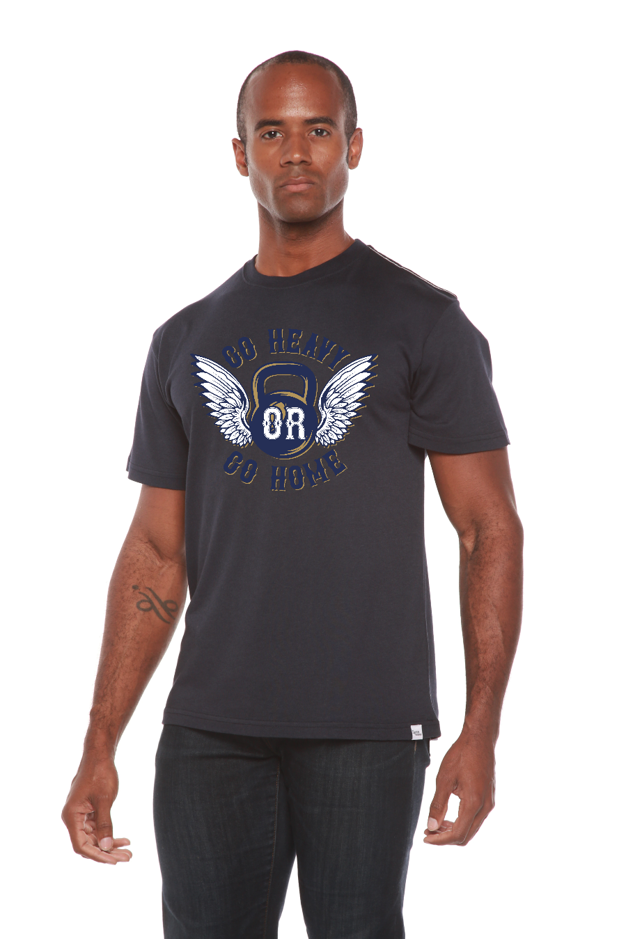 GO HEAVY Men's Bamboo Viscose/Organic Cotton Short Sleeve Graphic T-Shirt - The7Letter
