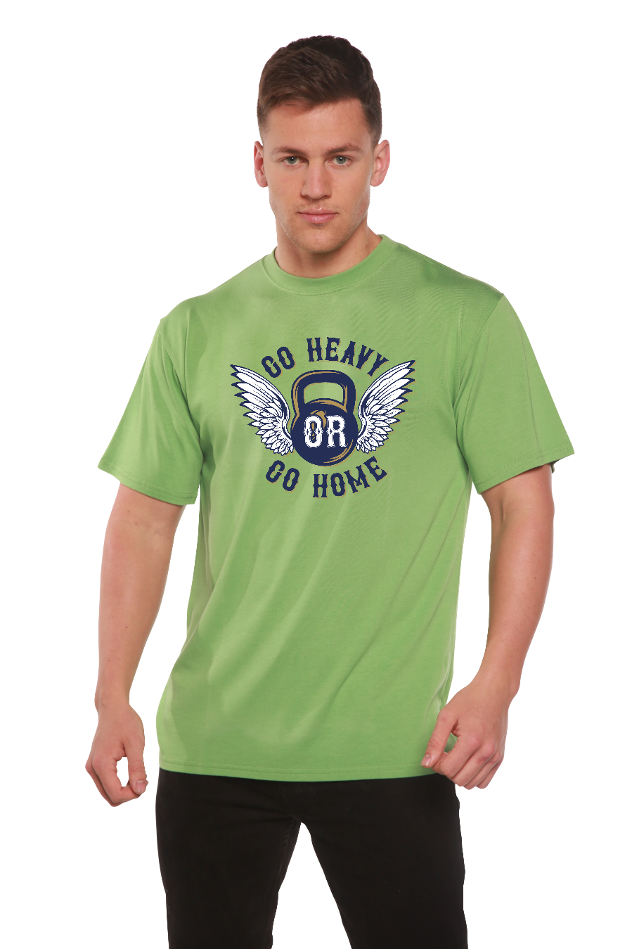 GO HEAVY Men's Bamboo Viscose/Organic Cotton Short Sleeve Graphic T-Shirt - The7Letter