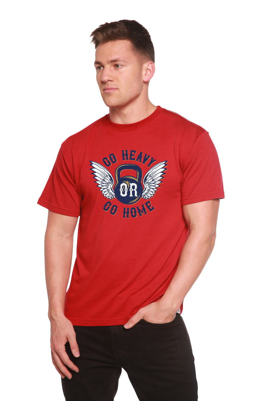 GO HEAVY Men's Bamboo Viscose/Organic Cotton Short Sleeve Graphic T-Shirt - The7Letter