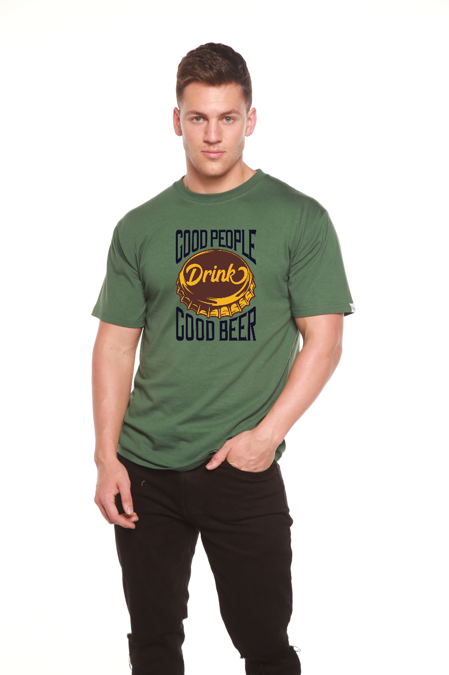 Good People Men's Bamboo Viscose/Organic Cotton Short Sleeve Graphic T-Shirt - The7Letter