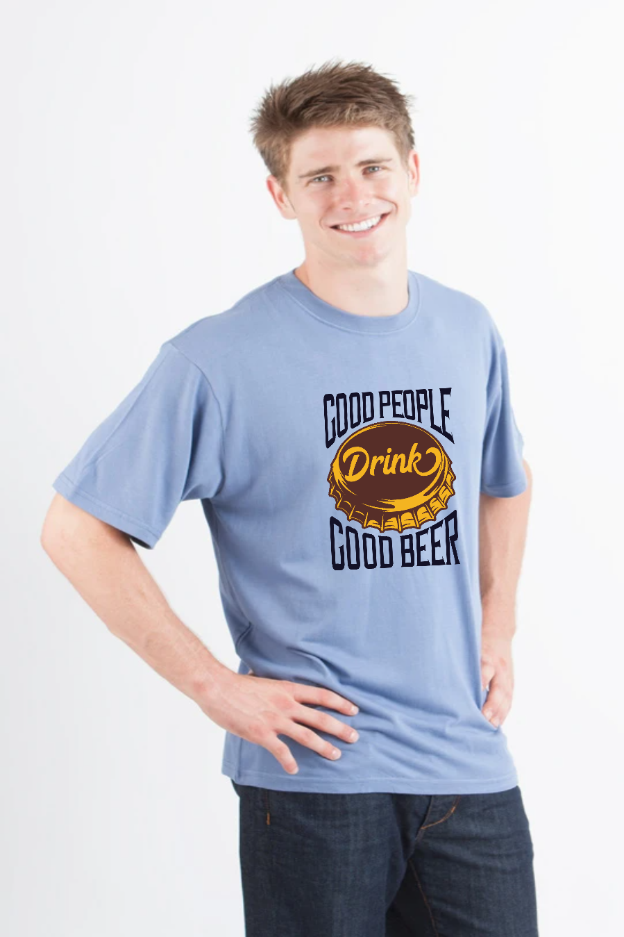 Good People Men's Bamboo Viscose/Organic Cotton Short Sleeve Graphic T-Shirt - The7Letter