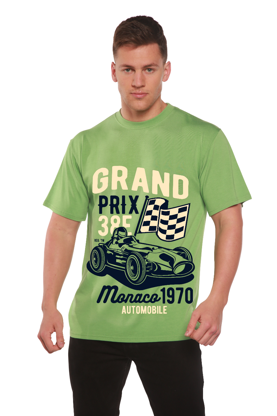 Grand Prix Men's Bamboo Viscose/Organic Cotton Short Sleeve Graphic T-Shirt - The7Letter