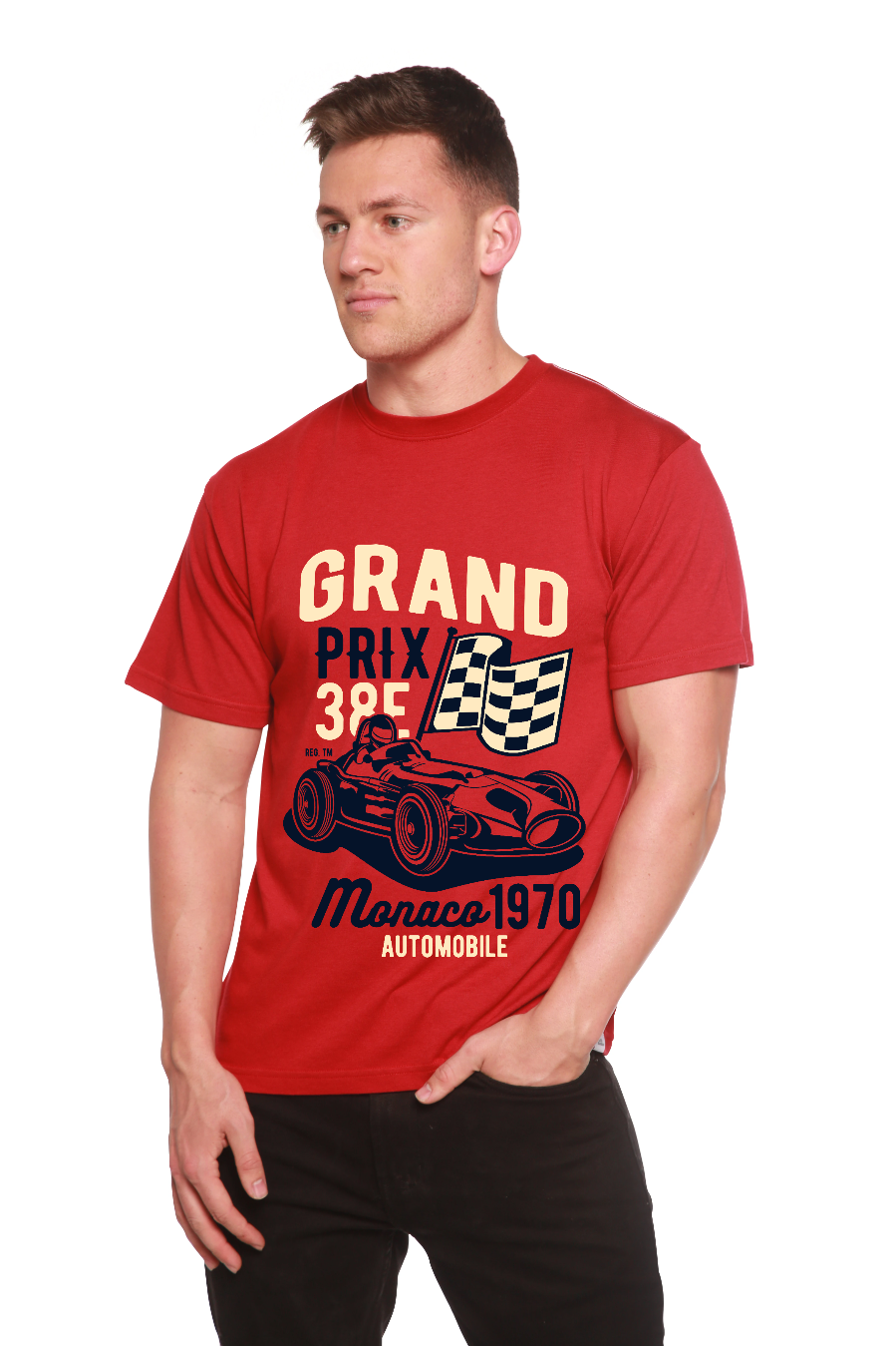 Grand Prix Men's Bamboo Viscose/Organic Cotton Short Sleeve Graphic T-Shirt - The7Letter