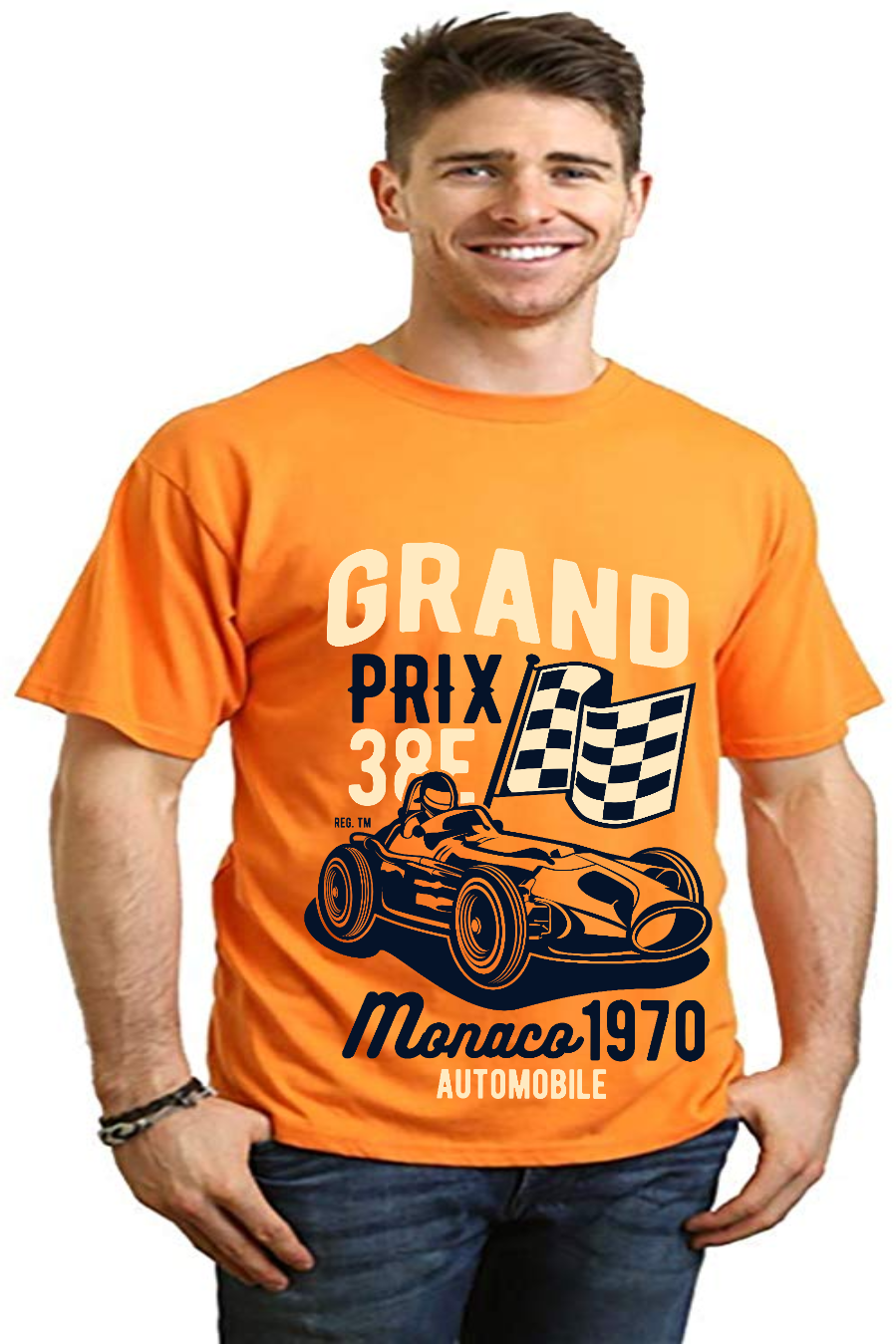 Grand Prix Men's Bamboo Viscose/Organic Cotton Short Sleeve Graphic T-Shirt - The7Letter