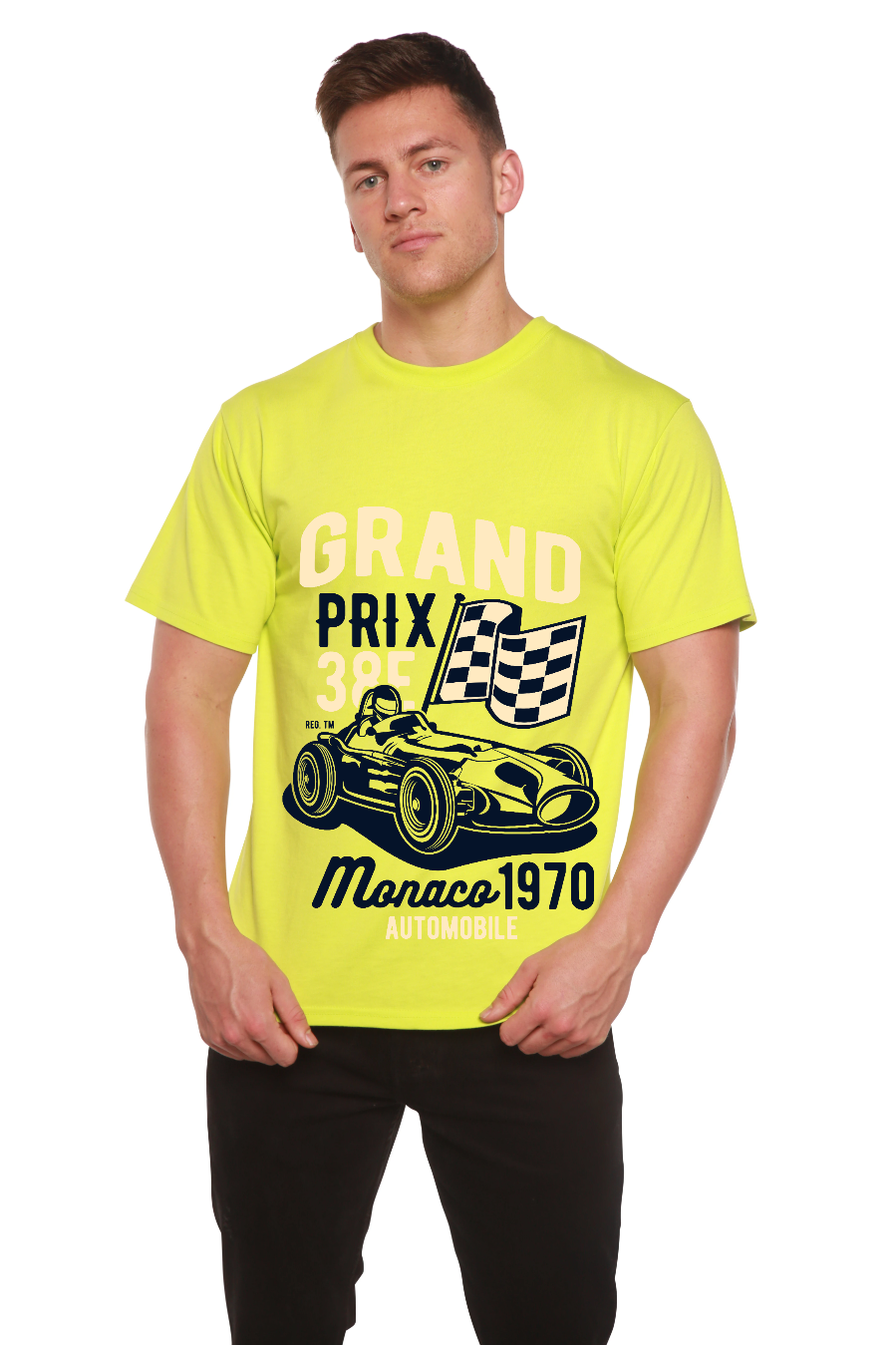 Grand Prix Men's Bamboo Viscose/Organic Cotton Short Sleeve Graphic T-Shirt - The7Letter