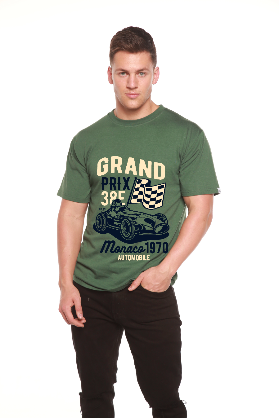 Grand Prix Men's Bamboo Viscose/Organic Cotton Short Sleeve Graphic T-Shirt - The7Letter