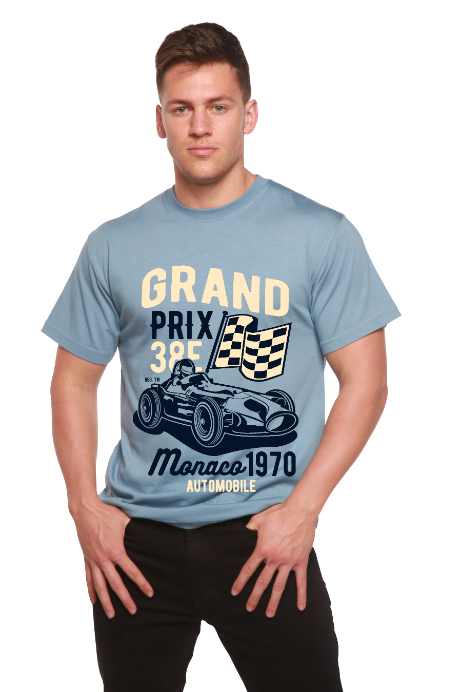 Grand Prix Men's Bamboo Viscose/Organic Cotton Short Sleeve Graphic T-Shirt - The7Letter