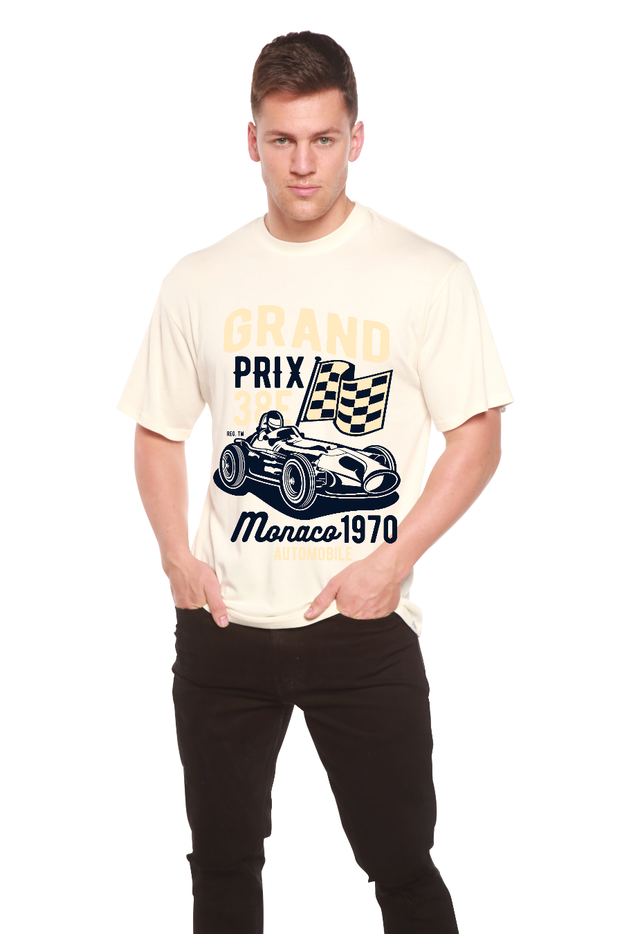 Grand Prix Men's Bamboo Viscose/Organic Cotton Short Sleeve Graphic T-Shirt - The7Letter