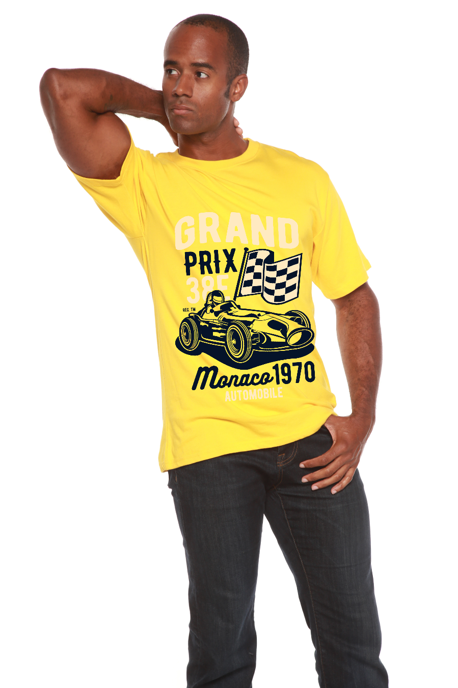 Grand Prix Men's Bamboo Viscose/Organic Cotton Short Sleeve Graphic T-Shirt - The7Letter