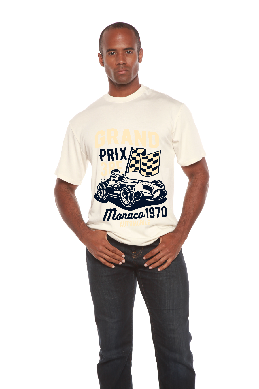 Grand Prix Men's Bamboo Viscose/Organic Cotton Short Sleeve Graphic T-Shirt - The7Letter