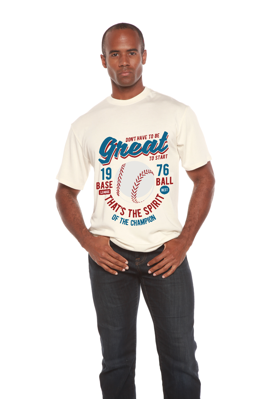 Great Baseball Men's Bamboo Viscose/Organic Cotton Short Sleeve Graphic T-Shirt - The7Letter