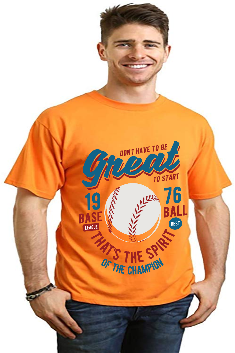 Great Baseball Men's Bamboo Viscose/Organic Cotton Short Sleeve Graphic T-Shirt - The7Letter