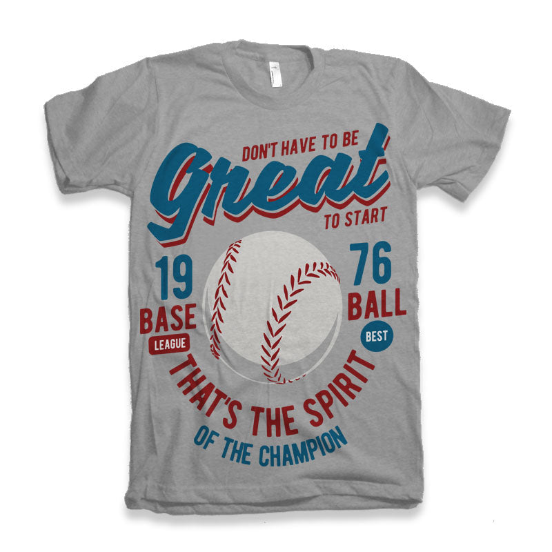 Great Baseball Men's Bamboo Viscose/Organic Cotton Short Sleeve Graphic T-Shirt - The7Letter