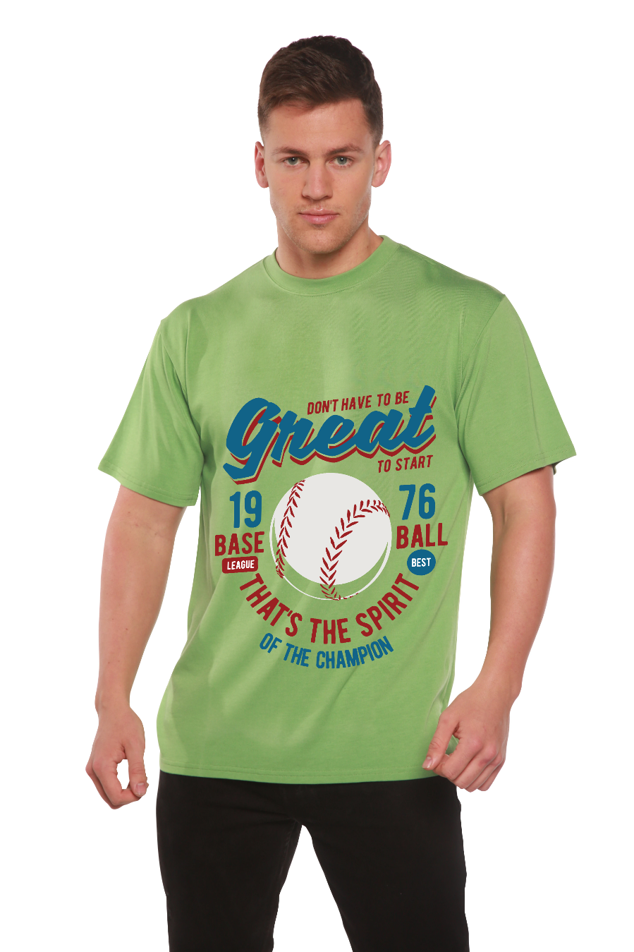 Great Baseball Men's Bamboo Viscose/Organic Cotton Short Sleeve Graphic T-Shirt - The7Letter