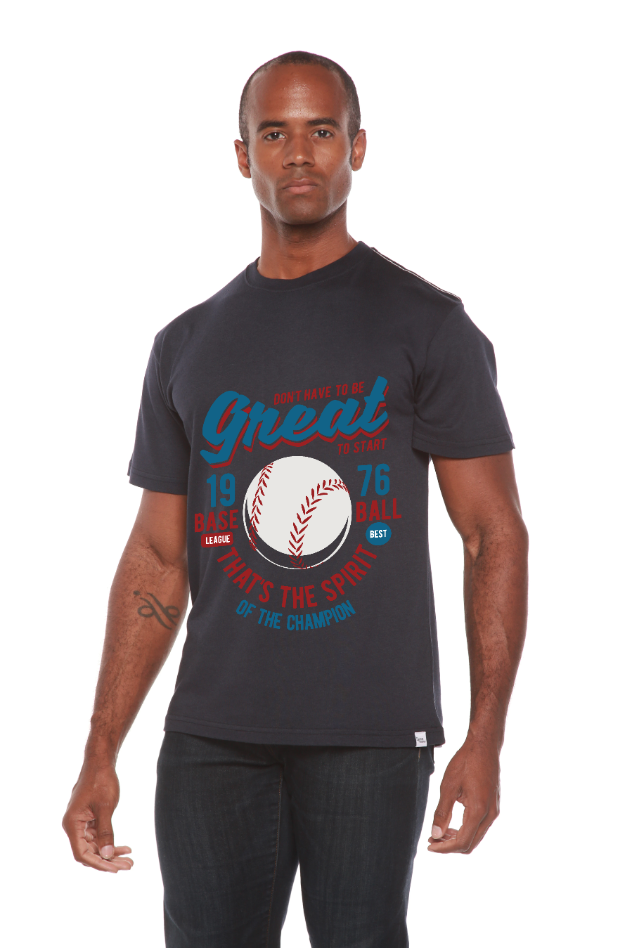 Great Baseball Men's Bamboo Viscose/Organic Cotton Short Sleeve Graphic T-Shirt - The7Letter
