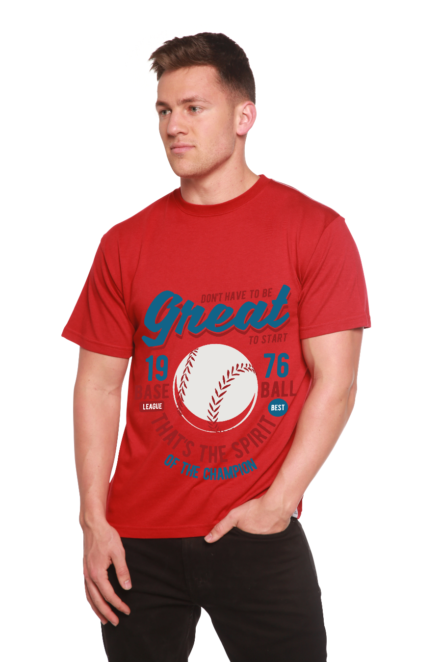 Great Baseball Men's Bamboo Viscose/Organic Cotton Short Sleeve Graphic T-Shirt - The7Letter