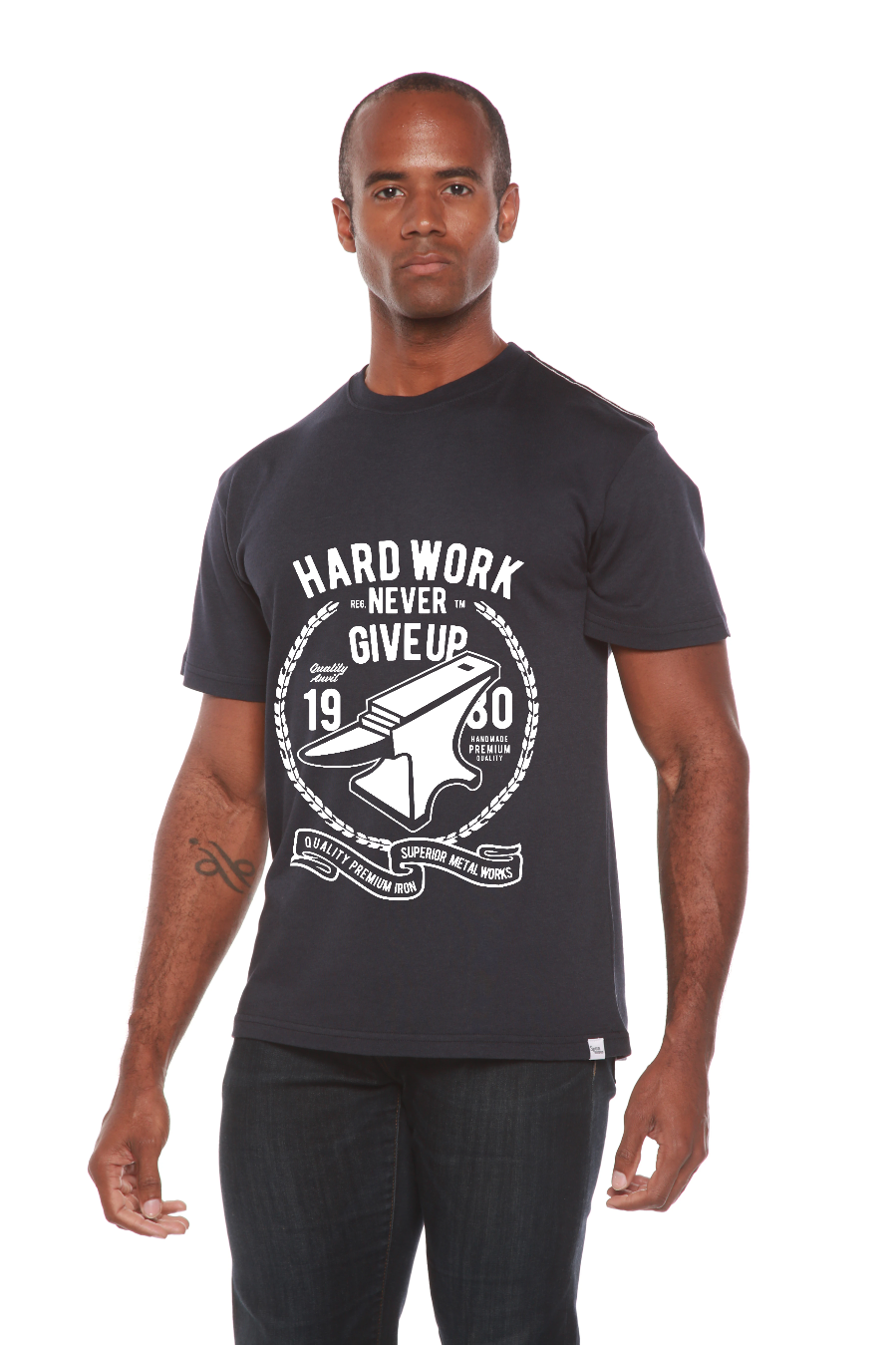 Hard Work Anvil Men's Bamboo Viscose/Organic Cotton Short Sleeve Graphic T-Shirt - The7Letter