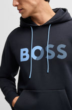 Sweat à capuche à logo Boss Soody Tape - Marine