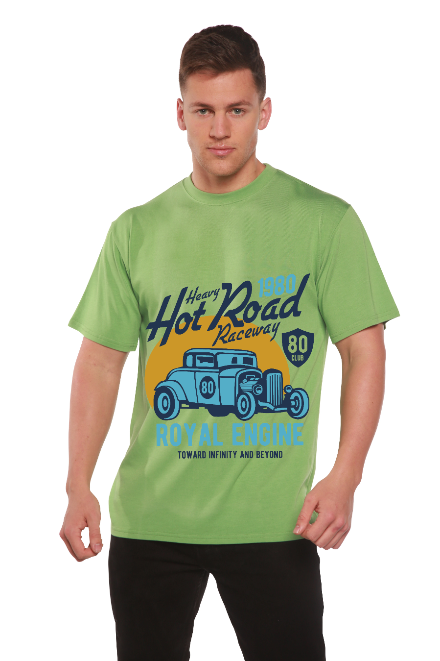 Heavy Hot Road Men's Bamboo Viscose/Organic Cotton Short Sleeve Graphic T-Shirt - The7Letter