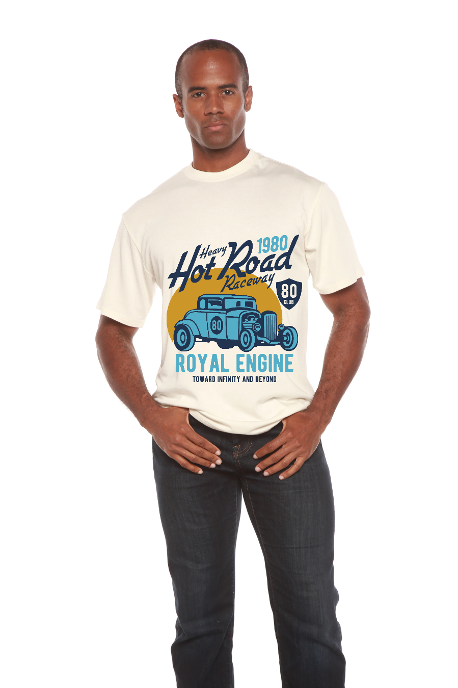 Heavy Hot Road Men's Bamboo Viscose/Organic Cotton Short Sleeve Graphic T-Shirt - The7Letter