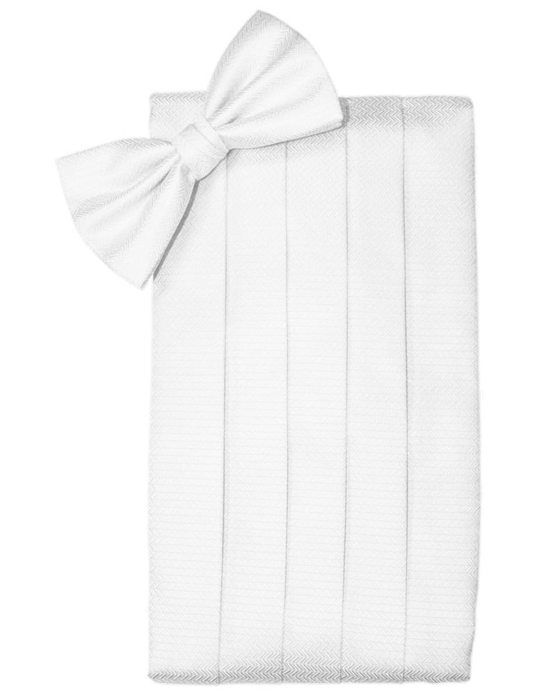 Set Herringbone Cummerbund & Bow Tie