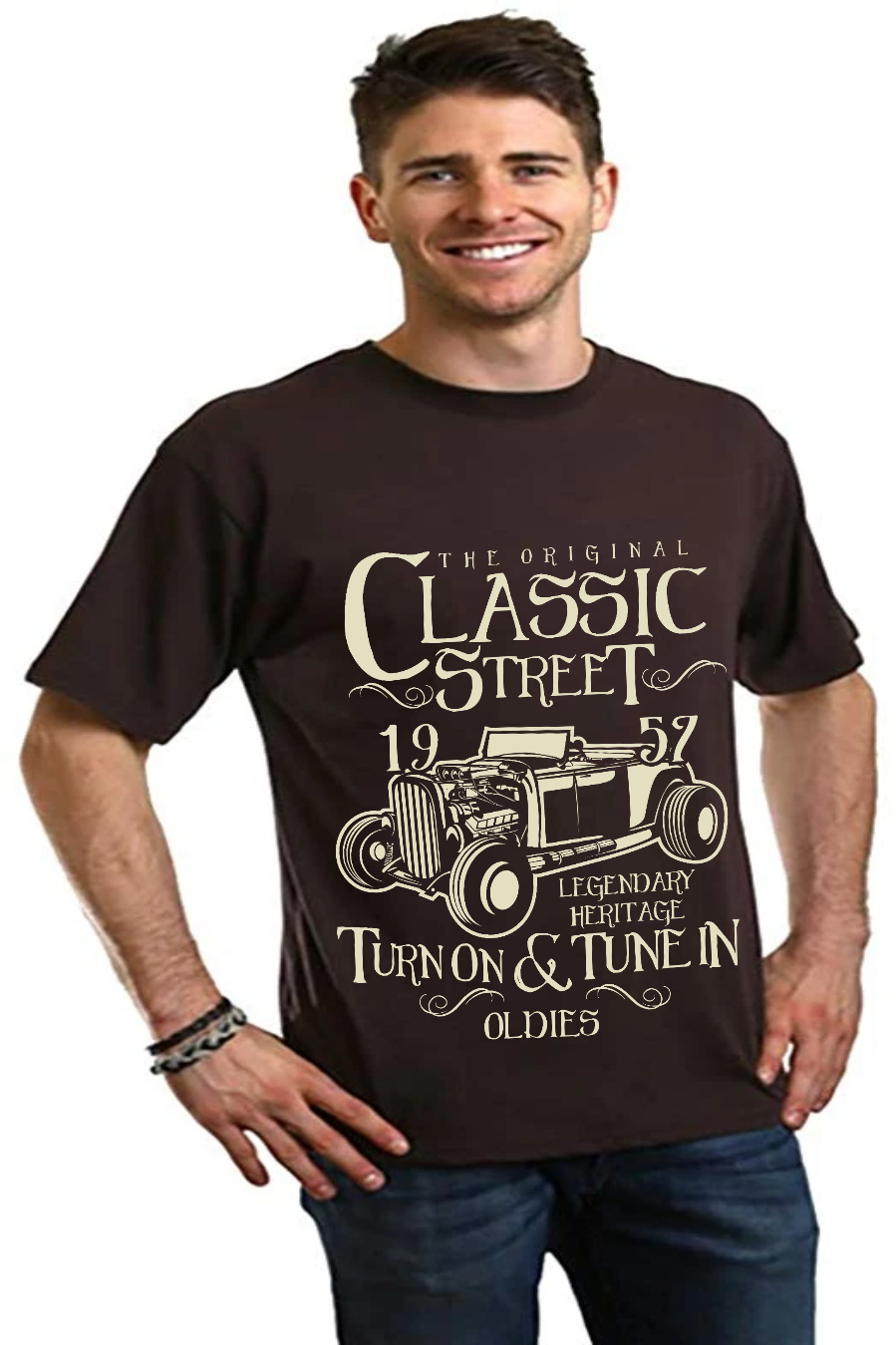 Hot Rod Classic Men's Bamboo Viscose/Organic Cotton Short Sleeve Graphic T-Shirt - The7Letter