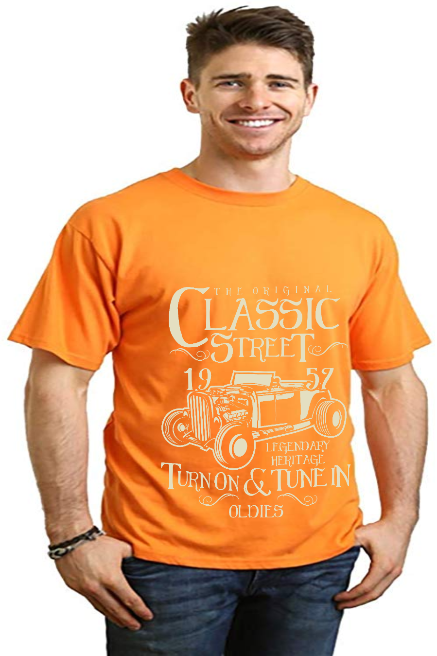Hot Rod Classic Men's Bamboo Viscose/Organic Cotton Short Sleeve Graphic T-Shirt - The7Letter