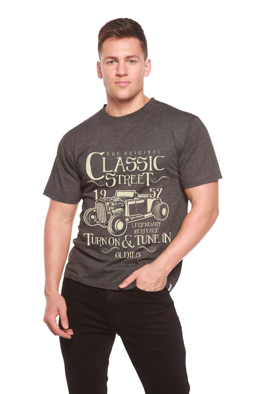 Hot Rod Classic Men's Bamboo Viscose/Organic Cotton Short Sleeve Graphic T-Shirt - The7Letter