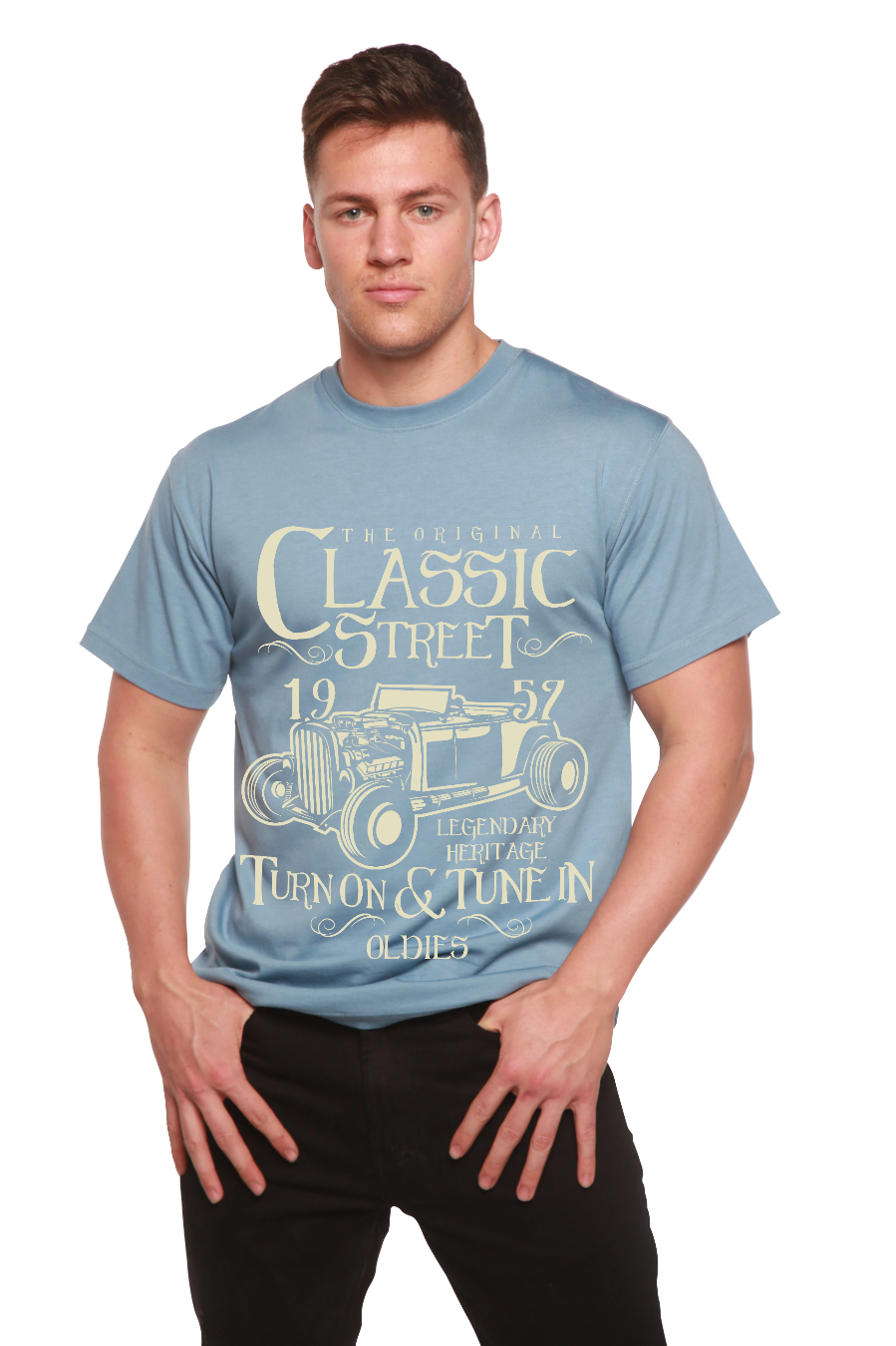 Hot Rod Classic Men's Bamboo Viscose/Organic Cotton Short Sleeve Graphic T-Shirt - The7Letter