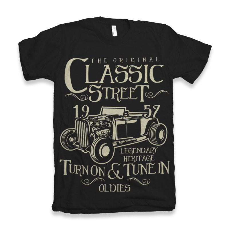 Hot Rod Classic Men's Bamboo Viscose/Organic Cotton Short Sleeve Graphic T-Shirt - The7Letter