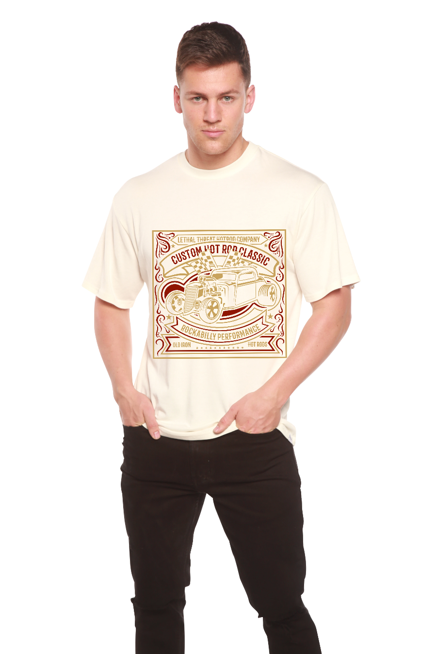 Hot Rod Men's Bamboo Viscose/Organic Cotton Short Sleeve Graphic T-Shirt - The7Letter