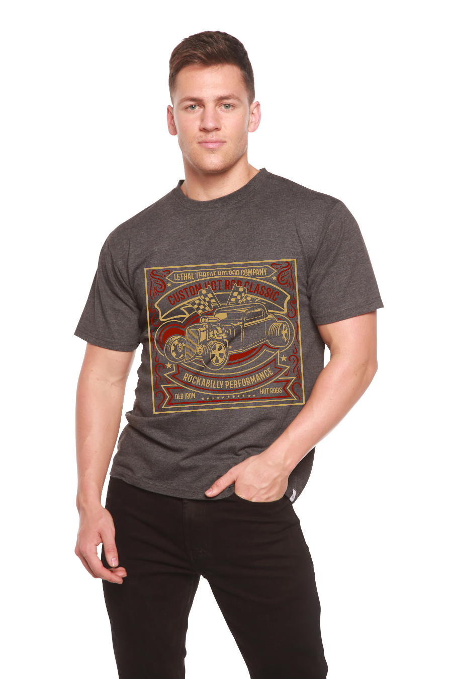Hot Rod Men's Bamboo Viscose/Organic Cotton Short Sleeve Graphic T-Shirt - The7Letter