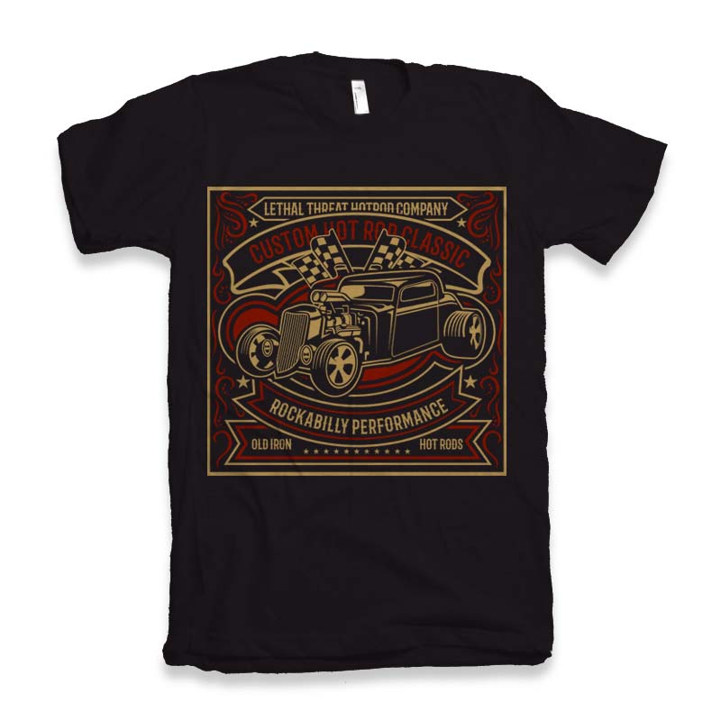 Hot Rod Men's Bamboo Viscose/Organic Cotton Short Sleeve Graphic T-Shirt - The7Letter