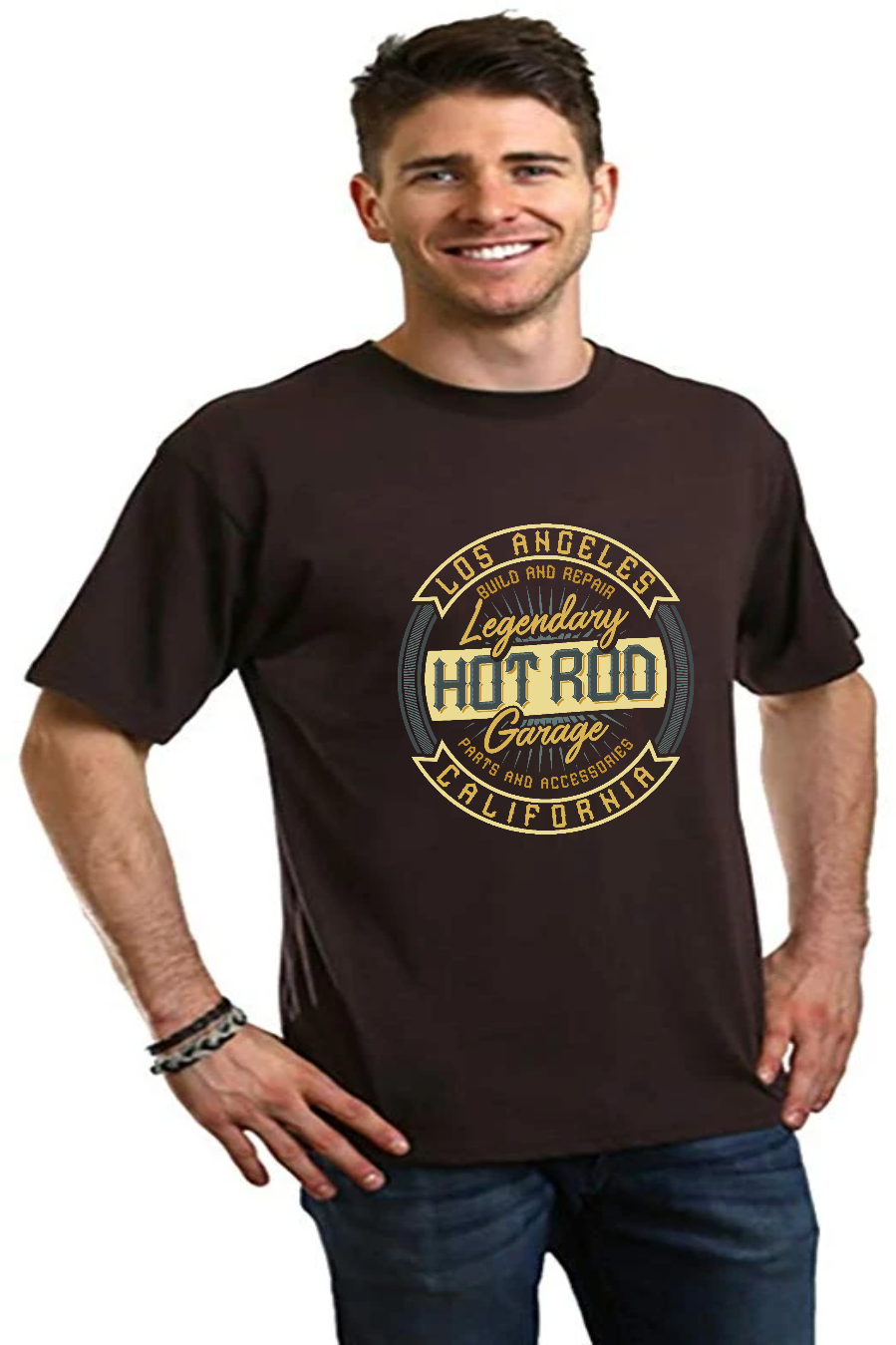 HOT ROO Men's Bamboo Viscose/Organic Cotton Short Sleeve Graphic T-Shirt - The7Letter